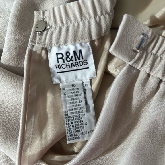 R&M Richards Vintage Elegant 3 Piece Cream Chiffon Embroidered Beaded Set - Picture 14 of 16